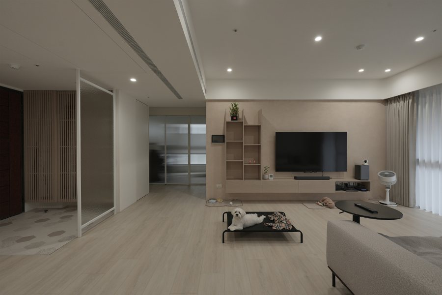 耕芯空間制作作品|宜雄絢耀 客廳與玻璃隔間